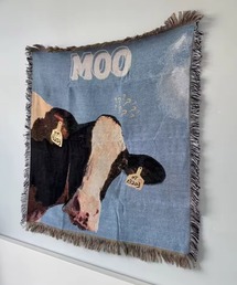 Sowel.（ソエル）の「【 Sowel. / ソエル 】 牛 デザイン フリンジ タペストリー / マルチカバー #（ポスター/アート）」