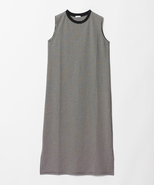 A DAY IN THE LIFE UNITED ARROWS（アデイインザライフユナイテッドアローズ）の「ワッフルボーダー ノースリーブワンピース ＜A DAY IN THE LIFE＞（ワンピース・レディース・グレー系/ケリーグリーン/オレンジ/ネイビー/ブラック/ダークブラウン・FREE）」の2枚目の写真