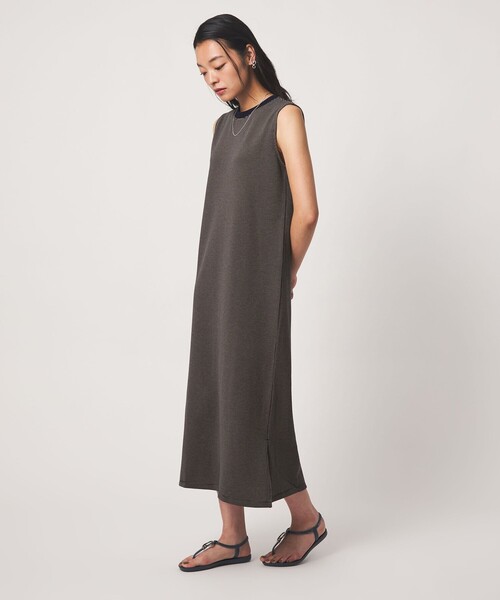 A DAY IN THE LIFE UNITED ARROWS（アデイインザライフユナイテッドアローズ）の「ワッフルボーダー ノースリーブワンピース ＜A DAY IN THE LIFE＞（ワンピース・レディース・グレー系/ケリーグリーン/オレンジ/ネイビー/ブラック/ダークブラウン・FREE）」の13枚目の写真