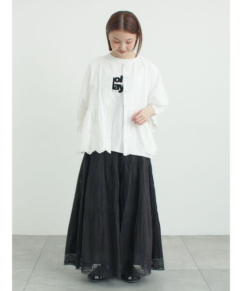 Samansa Mos2(サマンサ モスモス)の「ヴィンテージ風天竺おじさんフロッキープリントTシャツ(Tシャツ/カットソー・レディース・チャコールグレー/オフホワイト/グレー・F)」の21枚目の写真