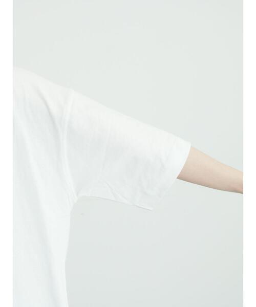 Samansa Mos2(サマンサ モスモス)の「ヴィンテージ風天竺おじさんフロッキープリントTシャツ(Tシャツ/カットソー・レディース・チャコールグレー/オフホワイト/グレー・F)」の14枚目の写真