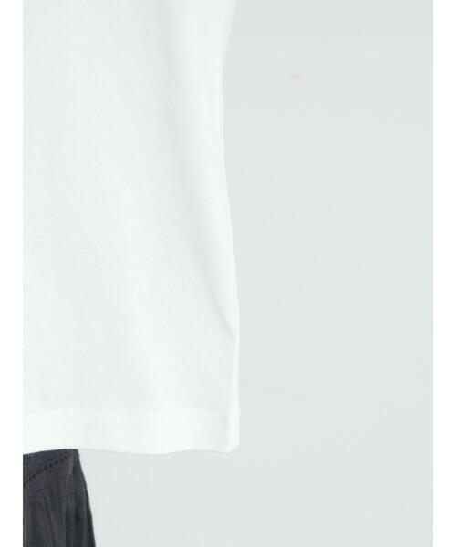 Samansa Mos2(サマンサ モスモス)の「ヴィンテージ風天竺おじさんフロッキープリントTシャツ(Tシャツ/カットソー・レディース・チャコールグレー/オフホワイト/グレー・F)」の13枚目の写真