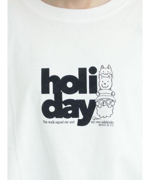 Samansa Mos2(サマンサ モスモス)の「ヴィンテージ風天竺おじさんフロッキープリントTシャツ(Tシャツ/カットソー・レディース・チャコールグレー/オフホワイト/グレー・F)」の12枚目の写真