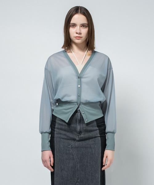 CITY TOKYO(シティトウキョウ)の「【CITY TOKYO/シティートウキョウ】2piece Tops/ツーピーストップス/セットアイテム(カーディガン/ボレロ・レディース・ホワイト・FREE)」の4枚目の写真