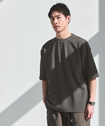 green label relaxing（グリーンレーベルリラクシング）の「アムンゼン ツイル クルーネック 半袖 Tシャツ カットソー -吸水速乾・UVカット・抗菌-（Tシャツ/カットソー）」
