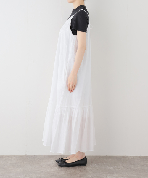 normment(ノーメント)の「normment/ノーメント MANNY LACE CAMI DRESS S26S-2245(ワンピース・レディース・ホワイト/レッド・FREE)」の3枚目の写真