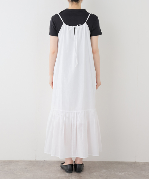 normment(ノーメント)の「normment/ノーメント MANNY LACE CAMI DRESS S26S-2245(ワンピース・レディース・ホワイト/レッド・FREE)」の4枚目の写真