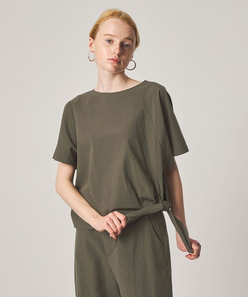 Steven Alan(スティーブンアラン)の「<Steven Alan>コットン タイ ブラウス(シャツ/ブラウス・レディース・オリーブ/ブラック・FREE)」の1枚目の写真