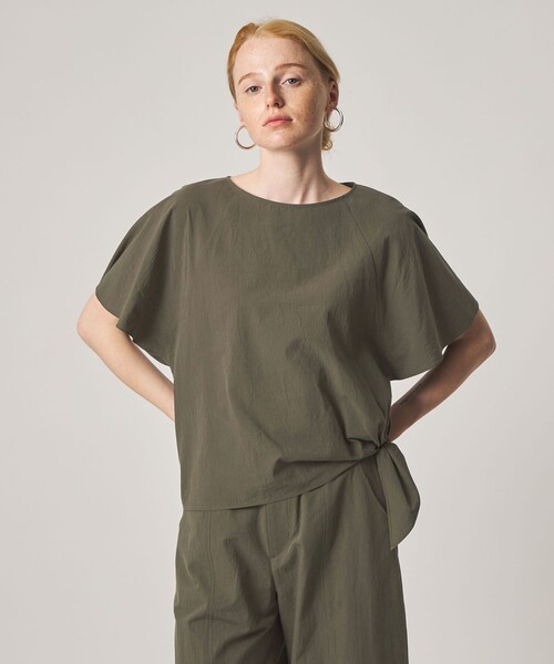 Steven Alan(スティーブンアラン)の「<Steven Alan>コットン タイ ブラウス(シャツ/ブラウス・レディース・オリーブ/ブラック・FREE)」の3枚目の写真