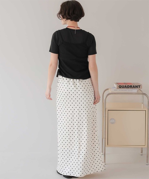 titivate(ティティベイト)の「キャミソールトップスドッキングTシャツ(Tシャツ/カットソー・レディース・ブラック/グレー/ベージュ・L/M)」の7枚目の写真