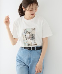 Honeys | 【ハニさら・接触冷感・UVカット・遮熱】フォトプリントTシャツ(Tシャツ/カットソー)