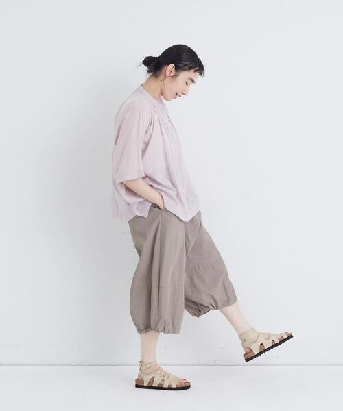 conges payes ADIEU TRISTESSE(コンジェ ペイエ アデュートリステス)の「【FAVE】インドコットンタックスリーブブラウス(シャツ/ブラウス・レディース・チャコールグレー/ピンク/ミント・38)」の12枚目の写真