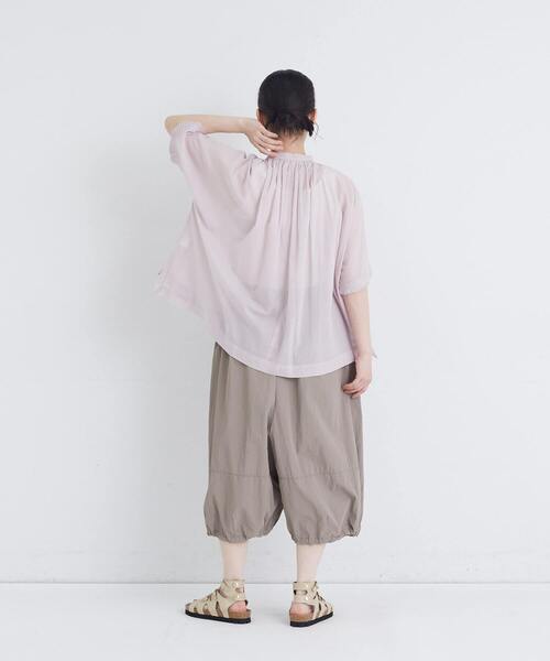 conges payes ADIEU TRISTESSE(コンジェ ペイエ アデュートリステス)の「【FAVE】インドコットンタックスリーブブラウス(シャツ/ブラウス・レディース・チャコールグレー/ピンク/ミント・38)」の13枚目の写真