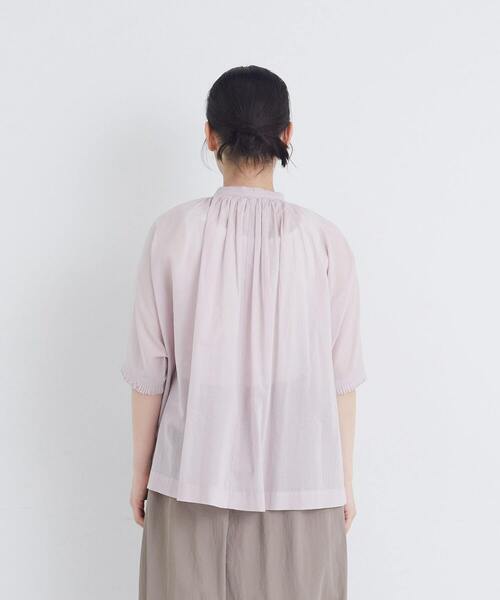 conges payes ADIEU TRISTESSE(コンジェ ペイエ アデュートリステス)の「【FAVE】インドコットンタックスリーブブラウス(シャツ/ブラウス・レディース・チャコールグレー/ピンク/ミント・38)」の17枚目の写真
