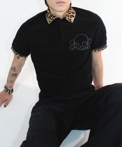 A'GEM/9 × .kom 『KEYMISERY/キーミザリー』Leopard Crop PK T-shirt