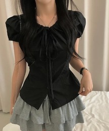 フロントリボン ブラウス