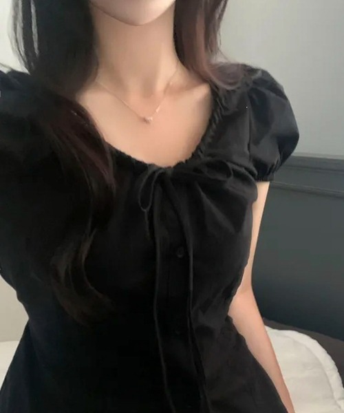 AVYL(アヴィル)の「フロントリボン ブラウス(Tシャツ/カットソー・レディース・ホワイト/ブラック・M)」の21枚目の写真
