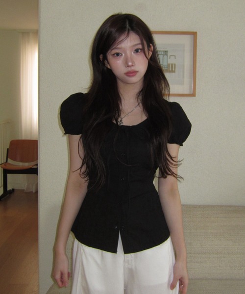AVYL(アヴィル)の「フロントリボン ブラウス(Tシャツ/カットソー・レディース・ホワイト/ブラック・M)」の11枚目の写真