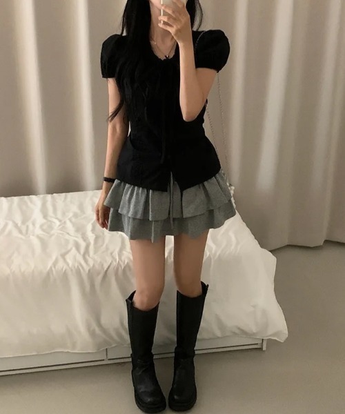 AVYL(アヴィル)の「フロントリボン ブラウス(Tシャツ/カットソー・レディース・ホワイト/ブラック・M)」の18枚目の写真