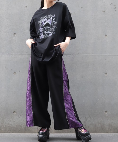 REZEN(リゼン)の「般若×煙管Tシャツ(Tシャツ/カットソー・メンズ・ローズ/ブルーパープル/レッドパープル・FREE)」の7枚目の写真