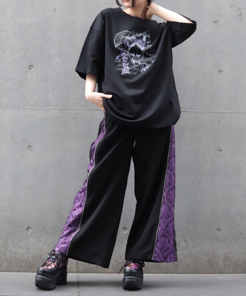 REZEN(リゼン)の「般若×煙管Tシャツ(Tシャツ/カットソー・メンズ・ローズ/ブルーパープル/レッドパープル・FREE)」の8枚目の写真
