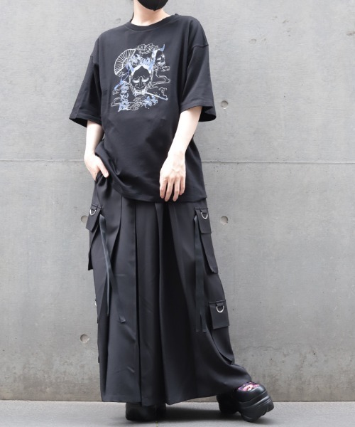 REZEN(リゼン)の「般若×煙管Tシャツ(Tシャツ/カットソー・メンズ・ローズ/ブルーパープル/レッドパープル・FREE)」の10枚目の写真