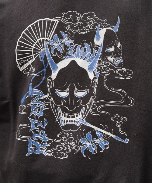 REZEN(リゼン)の「般若×煙管Tシャツ(Tシャツ/カットソー・メンズ・ローズ/ブルーパープル/レッドパープル・FREE)」の11枚目の写真
