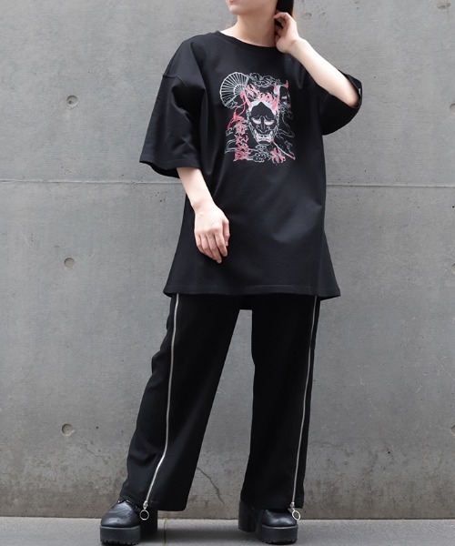 REZEN(リゼン)の「般若×煙管Tシャツ(Tシャツ/カットソー・メンズ・ローズ/ブルーパープル/レッドパープル・FREE)」の13枚目の写真
