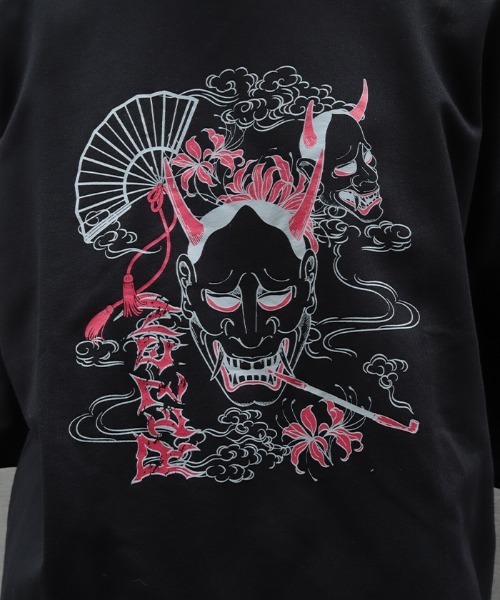 REZEN(リゼン)の「般若×煙管Tシャツ(Tシャツ/カットソー・メンズ・ローズ/ブルーパープル/レッドパープル・FREE)」の14枚目の写真