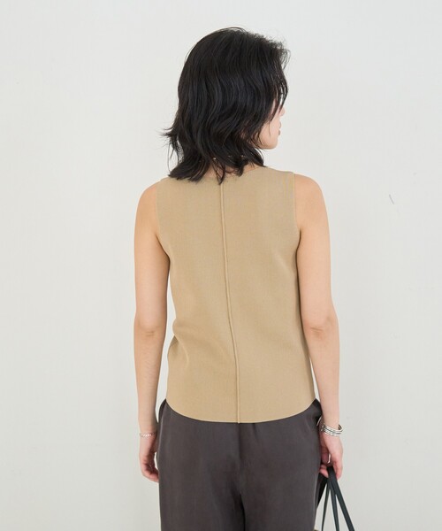 Rouge vif(ルージュヴィフ)の「総針編みノースリーブニット/サマーニット/夏服/オフィス(ニット/セーター・レディース・ダークブラウン/ベージュ/ブラック・フリー)」の16枚目の写真