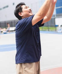 Tシャツ 半袖 メンズ 大きいサイズ ヒヤテック ストレッチ メッシュ ポケット付き カットソー B＆T CLUB (ビーアンドティークラブ)