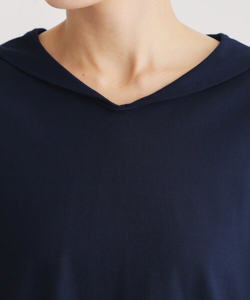 LAURA ASHLEY（ローラアシュレイ）の「【日本製/ワンマイルウエア】クールローレルスカイコット セーラーカラーシャツ（Tシャツ/カットソー・レディース・ネイビー・38）」の9枚目の写真