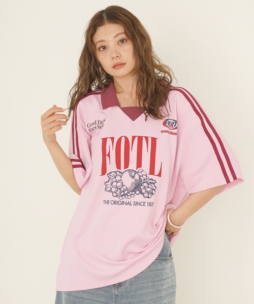 FRUIT OF THE LOOM(フルーツオブザルーム)の「【FRUIT OF THE LOOM / BAYFLOW】ゲームT(WOMEN)(Tシャツ/カットソー・レディース・ブルー/ピンク・FREE)」の7枚目の写真