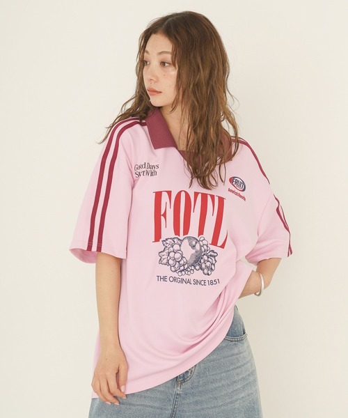 FRUIT OF THE LOOM(フルーツオブザルーム)の「【FRUIT OF THE LOOM / BAYFLOW】ゲームT(WOMEN)(Tシャツ/カットソー・レディース・ブルー/ピンク・FREE)」の8枚目の写真
