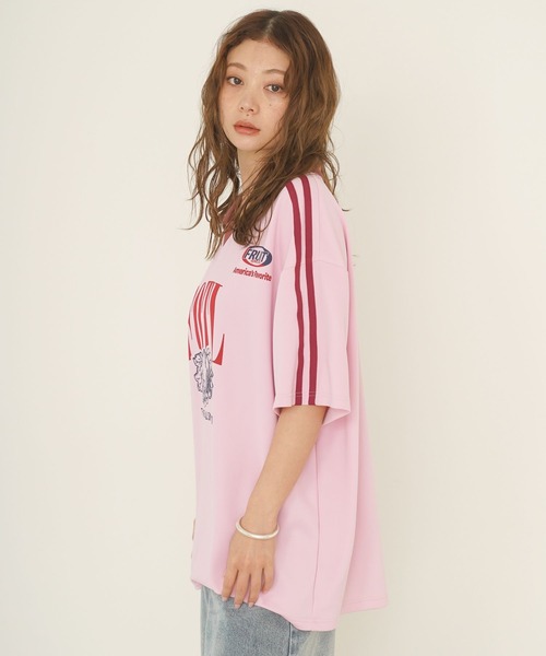 FRUIT OF THE LOOM(フルーツオブザルーム)の「【FRUIT OF THE LOOM / BAYFLOW】ゲームT(WOMEN)(Tシャツ/カットソー・レディース・ブルー/ピンク・FREE)」の10枚目の写真