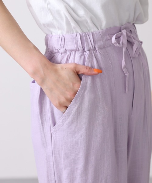 OMNES(オムネス)の「麻レーヨン リラックスワイドイージーパンツ(その他パンツ・レディース・イエロー/ラベンダー・WOMENS XL/WOMENS L/WOMENS M)」の12枚目の写真