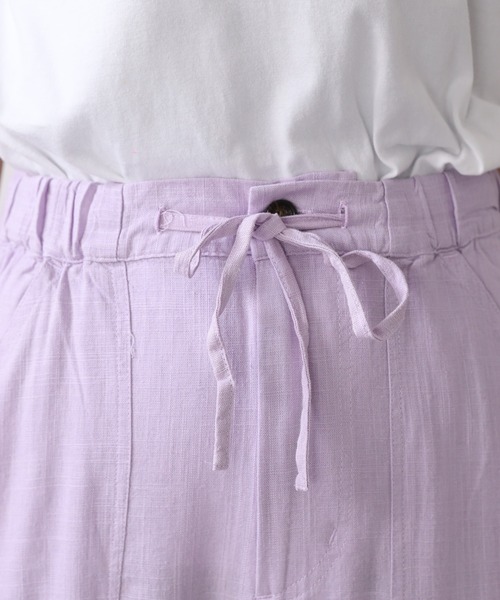 OMNES(オムネス)の「麻レーヨン リラックスワイドイージーパンツ(その他パンツ・レディース・イエロー/ラベンダー・WOMENS XL/WOMENS L/WOMENS M)」の10枚目の写真