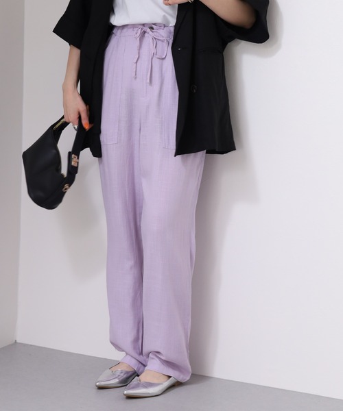 OMNES(オムネス)の「麻レーヨン リラックスワイドイージーパンツ(その他パンツ・レディース・イエロー/ラベンダー・WOMENS XL/WOMENS L/WOMENS M)」の22枚目の写真