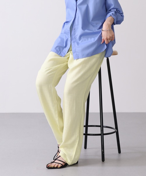 OMNES(オムネス)の「麻レーヨン リラックスワイドイージーパンツ(その他パンツ・レディース・イエロー/ラベンダー・WOMENS XL/WOMENS L/WOMENS M)」の15枚目の写真
