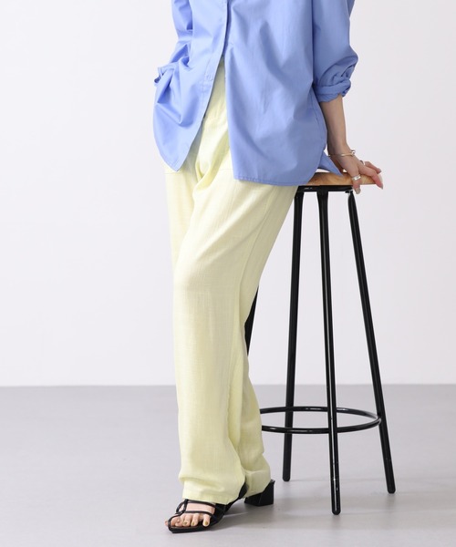 OMNES(オムネス)の「麻レーヨン リラックスワイドイージーパンツ(その他パンツ・レディース・イエロー/ラベンダー・WOMENS XL/WOMENS L/WOMENS M)」の16枚目の写真