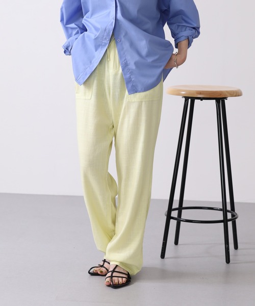 OMNES(オムネス)の「麻レーヨン リラックスワイドイージーパンツ(その他パンツ・レディース・イエロー/ラベンダー・WOMENS XL/WOMENS L/WOMENS M)」の18枚目の写真