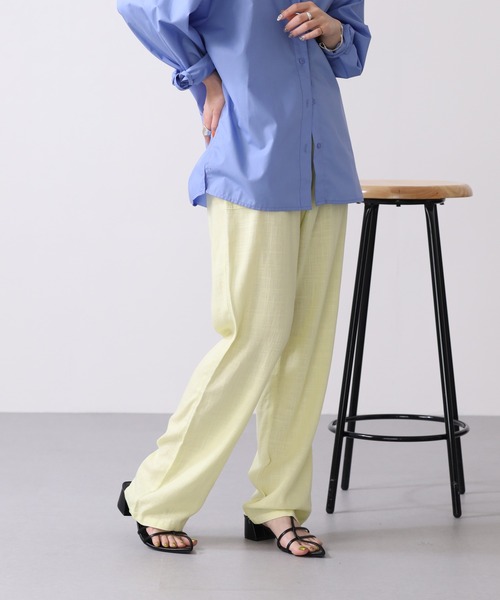OMNES(オムネス)の「麻レーヨン リラックスワイドイージーパンツ(その他パンツ・レディース・イエロー/ラベンダー・WOMENS XL/WOMENS L/WOMENS M)」の19枚目の写真