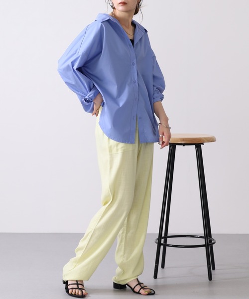 OMNES(オムネス)の「麻レーヨン リラックスワイドイージーパンツ(その他パンツ・レディース・イエロー/ラベンダー・WOMENS XL/WOMENS L/WOMENS M)」の21枚目の写真