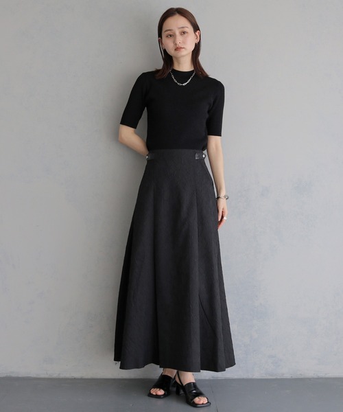 &g'aime(アンジェム)の「【&g'aime 】ラメリブハーフスリーブニット Glitter Ribbed Half-Sleeve Knit(ニット/セーター・レディース・アイボリー/ブラウン/ブラック・FREE)」の21枚目の写真