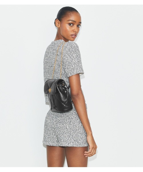 TORY BURCH（トリーバーチ）の「キラ ダイヤモンドキルト ミニ バックパック  2way（バックパック/リュック・レディース・ブラック・ONE SIZE）」の6枚目の写真