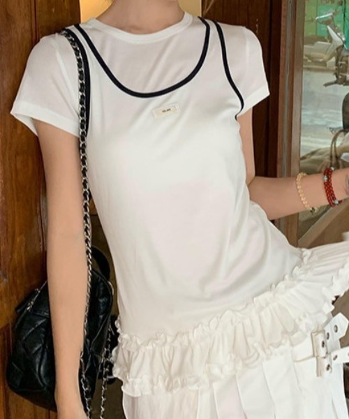 Vipoa（ヴィポア）の「レイヤードフリルTシャツ（Tシャツ/カットソー・レディース・ホワイト・FREE）」の10枚目の写真