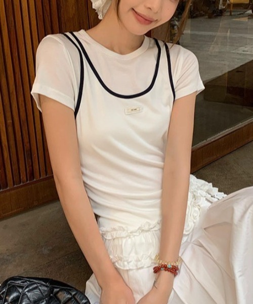 Vipoa（ヴィポア）の「レイヤードフリルTシャツ（Tシャツ/カットソー・レディース・ホワイト・FREE）」の11枚目の写真