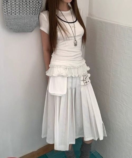 Vipoa（ヴィポア）の「レイヤードフリルTシャツ（Tシャツ/カットソー・レディース・ホワイト・FREE）」の15枚目の写真