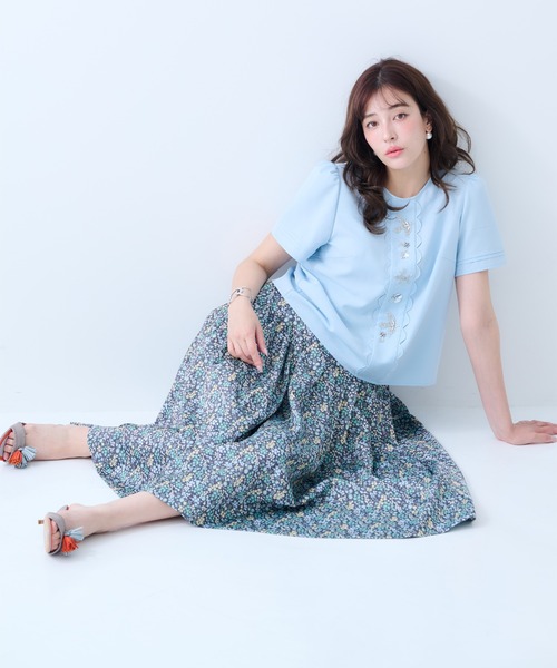Chesty(チェスティー)の「バードブラウス(シャツ/ブラウス・レディース・オフホワイト/ブルー・0/1)」の20枚目の写真