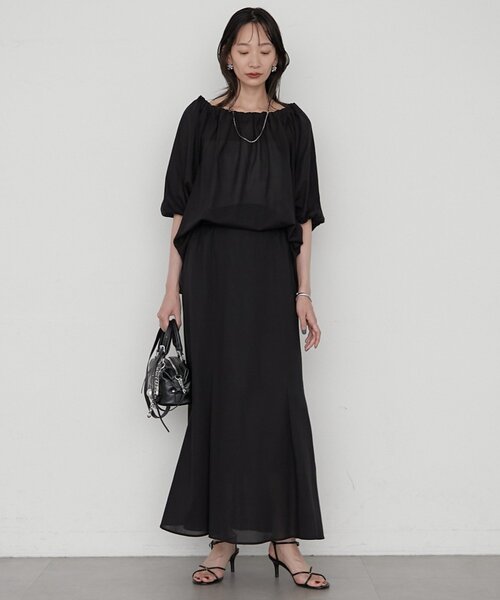 LOUNGEDRESS(ラウンジドレス)の「《セットアップ可》【JAPAN MADE】カラミメッシュフレアスカート(スカート・レディース・ブラック/ブラウン・SMALL/MEDIUM)」の19枚目の写真